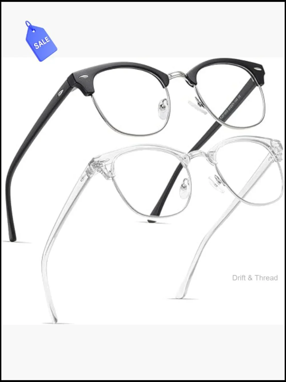 Retro Blue Light Blocking Glasses 2 Pack Computer Screen UV Protection
